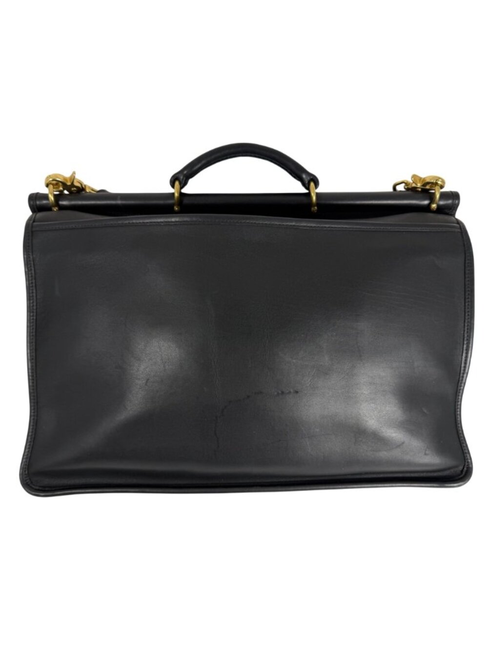 Vintage Coach Beekman Black Glove Tanned Leather Briefcase #5266 - Picture 2 of 16